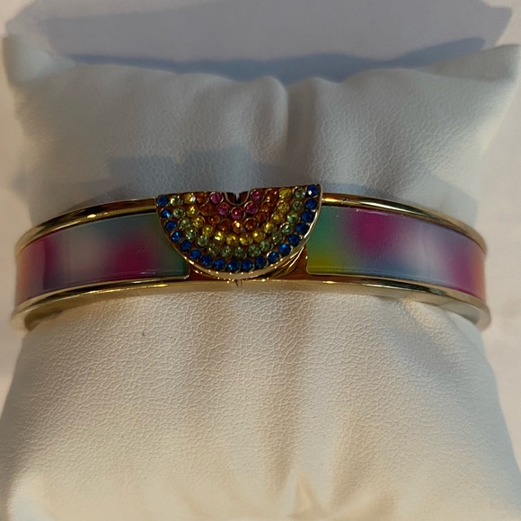 Kurt Geiger London Crystal Rainbow Hinge Bangle - Picture 2 of 7